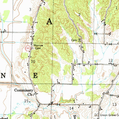 United States Geological Survey Gainesville, AR (1958, 62500-Scale) digital map