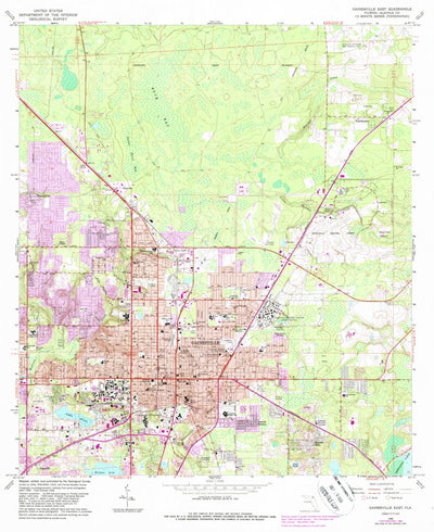 United States Geological Survey Gainesville East, FL (1966, 24000-Scale) digital map