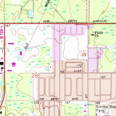 United States Geological Survey Gainesville East, FL (1966, 24000-Scale) digital map
