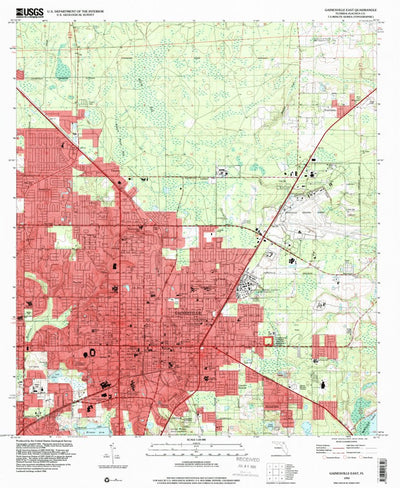 United States Geological Survey Gainesville East, FL (1994, 24000-Scale) digital map