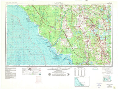 United States Geological Survey Gainesville, FL (1954, 250000-Scale) digital map