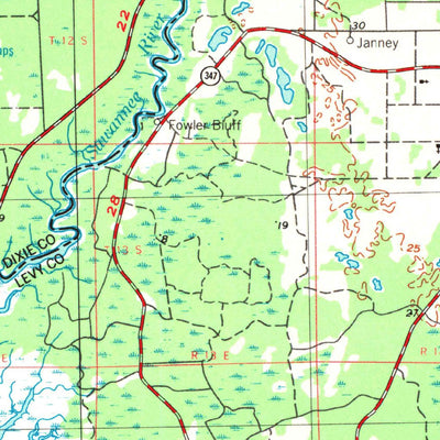 United States Geological Survey Gainesville, FL (1954, 250000-Scale) digital map