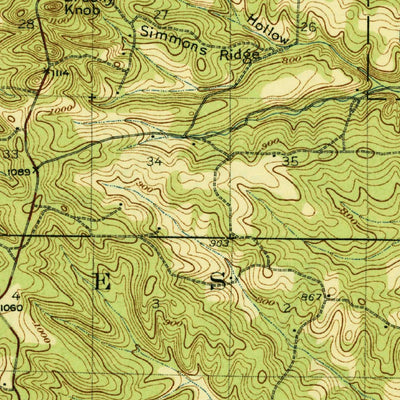 United States Geological Survey Gainesville, MO (1940, 62500-Scale) digital map