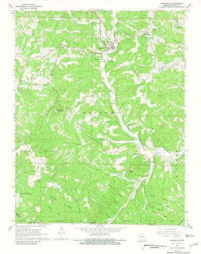 United States Geological Survey Gainesville, MO (1968, 24000-Scale) digital map