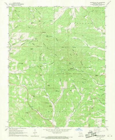 United States Geological Survey Gainesville NW, MO (1968, 24000-Scale) digital map