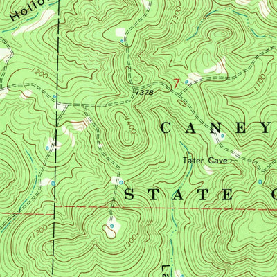 United States Geological Survey Gainesville NW, MO (1968, 24000-Scale) digital map