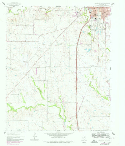 United States Geological Survey Gainesville South, TX (1960, 24000-Scale) digital map
