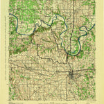 United States Geological Survey Gainesville, TX-OK (1943, 125000-Scale) digital map