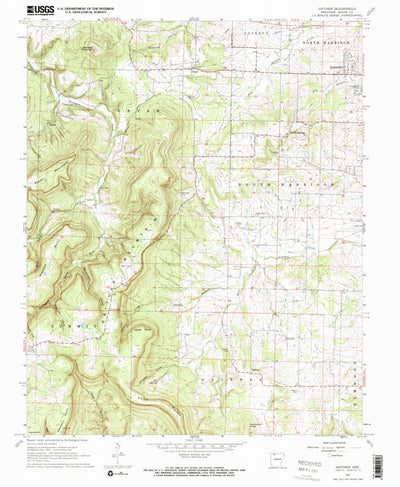 United States Geological Survey Gaither, AR (1967, 24000-Scale) digital map