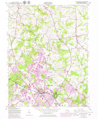 United States Geological Survey Gaithersburg, MD (1945, 24000-Scale) digital map