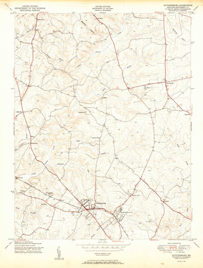 United States Geological Survey Gaithersburg, MD (1950, 24000-Scale) digital map