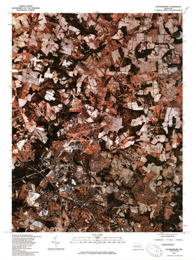 United States Geological Survey Gaithersburg, MD (1981, 24000-Scale) digital map