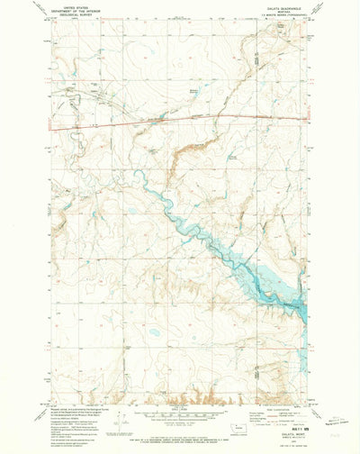 United States Geological Survey Galata, MT (1970, 24000-Scale) digital map