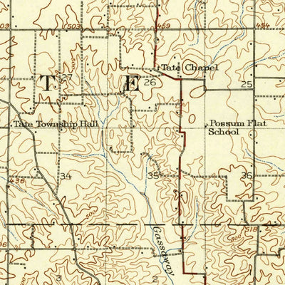 United States Geological Survey Galatia, IL (1908, 62500-Scale) digital map