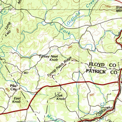 United States Geological Survey Galax, VA-NC (1986, 100000-Scale) digital map