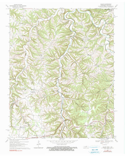 United States Geological Survey Galen, TN-KY (1969, 24000-Scale) digital map