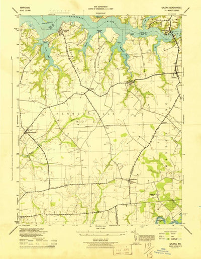 United States Geological Survey Galena, MD (1944, 31680-Scale) digital map