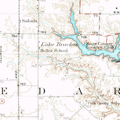 United States Geological Survey Galesburg, IL (1925, 62500-Scale) digital map