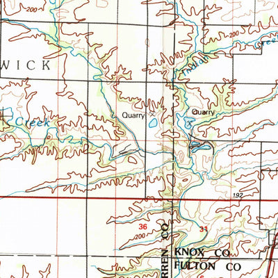 United States Geological Survey Galesburg, IL-IA (1989, 100000-Scale) digital map