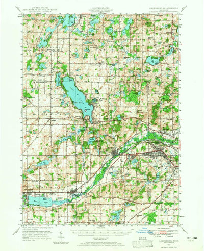 United States Geological Survey Galesburg, MI (1947, 62500-Scale) digital map