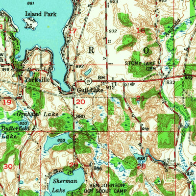 United States Geological Survey Galesburg, MI (1947, 62500-Scale) digital map