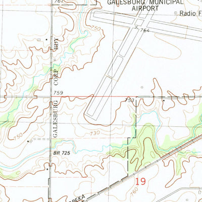 United States Geological Survey Galesburg West, IL (1982, 24000-Scale) digital map