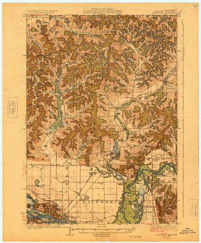 United States Geological Survey Galesville, WI-MN (1929, 62500-Scale) digital map