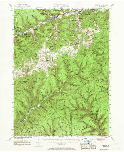 United States Geological Survey Galeton, PA (1947, 62500-Scale) digital map