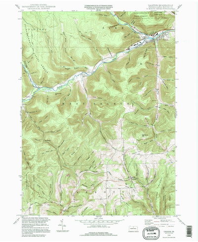 United States Geological Survey Galeton, PA (1994, 24000-Scale) digital map