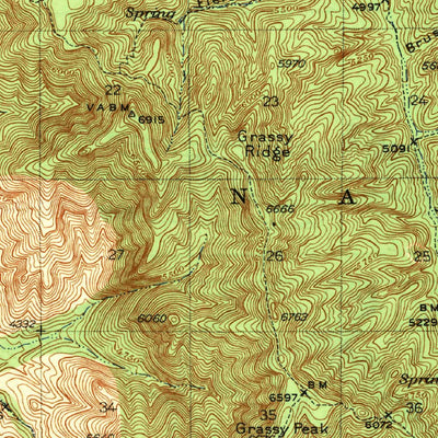 United States Geological Survey Galiuro Mountains, AZ (1943, 62500-Scale) digital map
