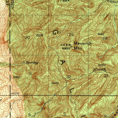 United States Geological Survey Galiuro Mountains, AZ (1943, 62500-Scale) digital map