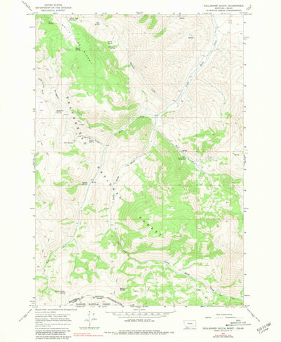 United States Geological Survey Gallagher Gulch, MT-ID (1965, 24000-Scale) digital map