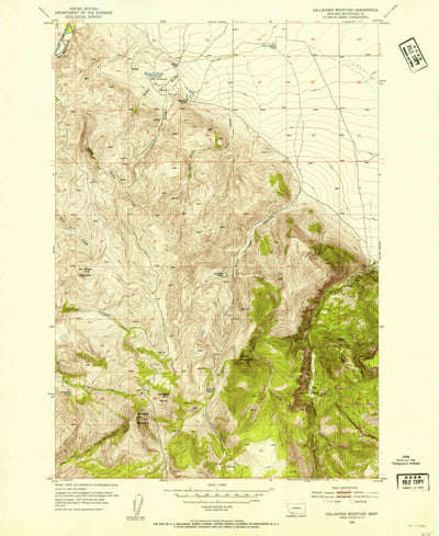 United States Geological Survey Gallagher Mountain, MT (1952, 24000-Scale) digital map