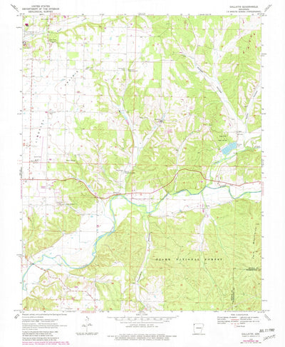 United States Geological Survey Gallatin, AR (1970, 24000-Scale) digital map