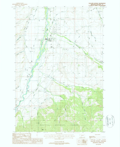 United States Geological Survey Gallatin Gateway, MT (1987, 24000-Scale) digital map