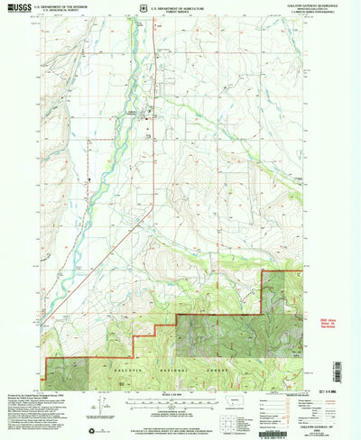 United States Geological Survey Gallatin Gateway, MT (2000, 24000-Scale) digital map