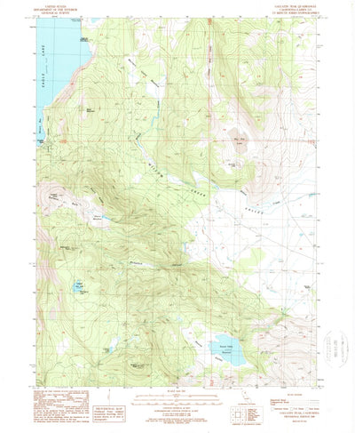 United States Geological Survey Gallatin Peak, CA (1989, 24000-Scale) digital map