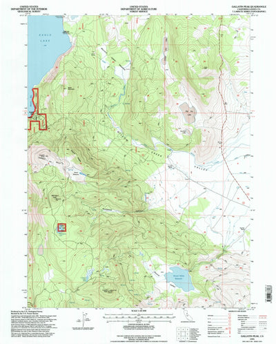 United States Geological Survey Gallatin Peak, CA (1995, 24000-Scale) digital map