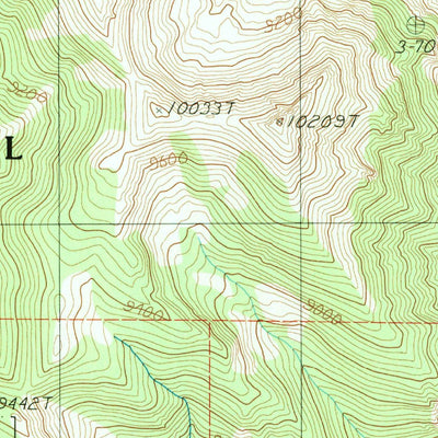 United States Geological Survey Gallatin Peak, MT (1988, 24000-Scale) digital map