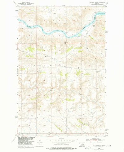 United States Geological Survey Gallatin Rapids, MT (1954, 24000-Scale) digital map