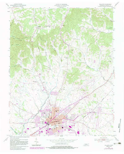 United States Geological Survey Gallatin, TN (1955, 24000-Scale) digital map