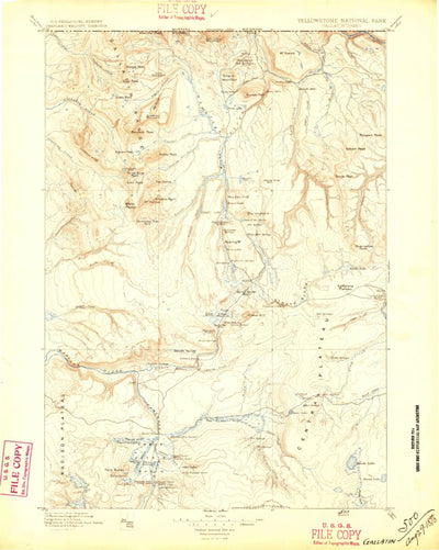 United States Geological Survey Gallatin, WY-MT (1885, 125000-Scale) digital map