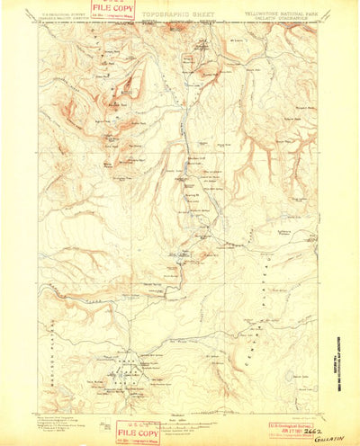 United States Geological Survey Gallatin, WY-MT (1901, 125000-Scale) digital map