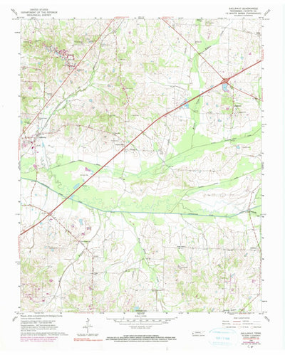 United States Geological Survey Gallaway, TN (1965, 24000-Scale) digital map