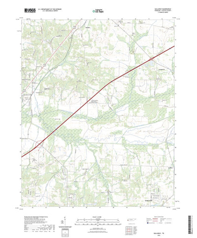United States Geological Survey Gallaway, TN (2022, 24000-Scale) digital map