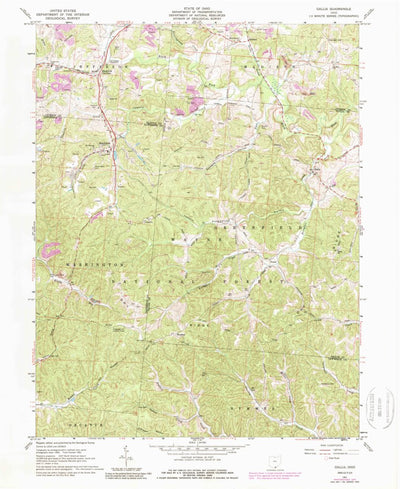 United States Geological Survey Gallia, OH (1961, 24000-Scale) digital map