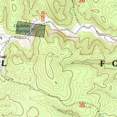 United States Geological Survey Gallinas Peak, NM (1995, 24000-Scale) digital map
