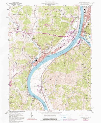 United States Geological Survey Gallipolis, OH-WV (1958, 24000-Scale) digital map