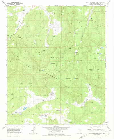 United States Geological Survey Gallo Mountains East, NM (1981, 24000-Scale) digital map