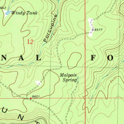 United States Geological Survey Gallo Mountains East, NM (1981, 24000-Scale) digital map